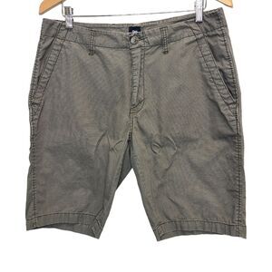 GAP Mens Flat Front Dark Grey Casual Chino Cotton Shorts 33